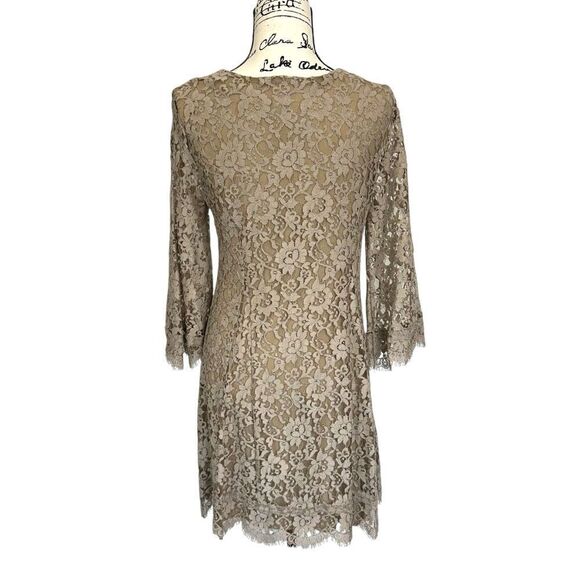 Bailey 44 Treasure Chest Fit and Flare Neutral Cream Lace Mini Dress, 8 - Picture 5 of 10